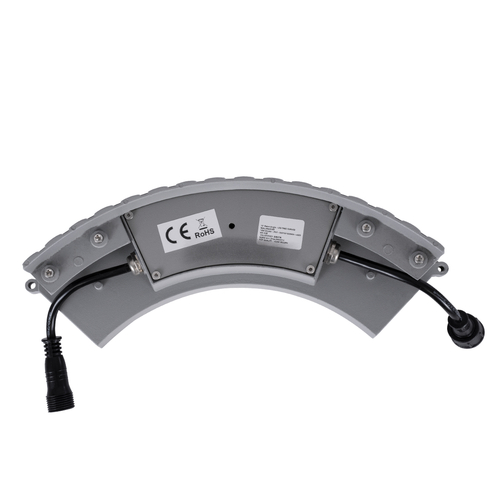 GloboStar® TREELIGHT-JINA 90692 Κυρτή Μπάρα Φωτισμού Wall Washer με Αντιθαμβωτική Γρίλια Ειδική για Φυτά - Δέντρα LED 18W 1530lm 10° DC 24V Αδιάβροχο IP67 L29 x W11 x H10.5cm RGBW DMX512 - Γκρι - 3 Years Warranty