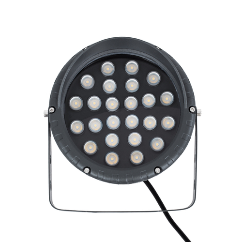 GLOBOSTAR® TREELIGHT-VINA 90360 Σποτ Φωτισμού με Αντιθαμβωτική Γρίλια για Φυτά - Δέντρα με Βάση Κήπου / Καρφωτό LED 24W 2640lm 10° DC 24V Αδιάβροχο IP65 Θερμό Λευκό 2700K Dimmable - Γκρι Ανθρακί - Μ21.5 x Π18.3 x Υ14cm - 3 Χρόνια Εγγύηση