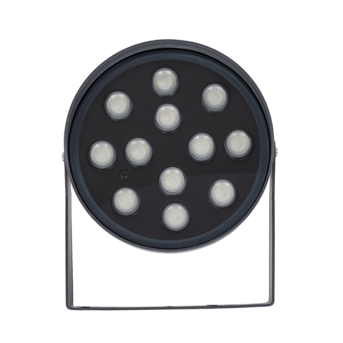 GloboStar® FLOOD-NIGMA 90396 Προβολέας Wall Washer για Φωτισμό Κτιρίων LED 24W 2040lm 30° DC 24V Αδιάβροχο IP65 L15 x W15 x H9.1cm RGBW DMX512 - Γκρι Ανθρακί - 3 Years Warranty