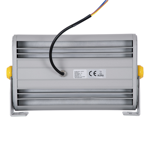 GloboStar® FLOOD-HENA 90445 Προβολέας Wall Washer για Φωτισμό Κτιρίων LED 36W 3060lm 30° AC 220-240V Αδιάβροχο IP67 Μ30 x Π6 x Υ17cm Αρχιτεκτονικό Πορτοκαλί 2200K - Ασημί - 3 Years Warranty