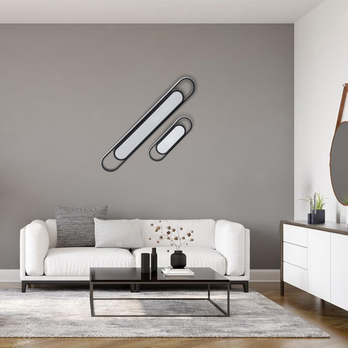 GloboStar® IGOR 61218 Φωτιστικό Οροφής Linear Design LED CCT 48W 5760lm 210° AC 220-240V - Εναλλαγή Φωτισμού μέσω Διακόπτη On/Off All In One Ψυχρό 6000k+Φυσικό 4500k+Θερμό 2700k Μ81 x Π13 x Υ4.5cm - Μαύρο - 3 Years Warranty