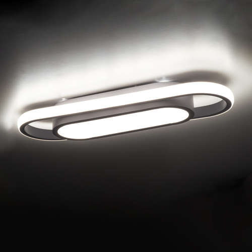 GloboStar® IGOR 61217 Φωτιστικό Οροφής Linear Design LED CCT 24W 2880lm 210° AC 220-240V - Εναλλαγή Φωτισμού μέσω Διακόπτη On/Off All In One Ψυχρό 6000k+Φυσικό 4500k+Θερμό 2700k Μ41 x Π13 x Υ4.5cm - Λευκό - 3 Years Warranty