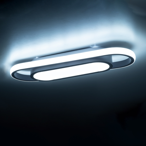 GloboStar® IGOR 61217 Φωτιστικό Οροφής Linear Design LED CCT 24W 2880lm 210° AC 220-240V - Εναλλαγή Φωτισμού μέσω Διακόπτη On/Off All In One Ψυχρό 6000k+Φυσικό 4500k+Θερμό 2700k Μ41 x Π13 x Υ4.5cm - Λευκό - 3 Years Warranty