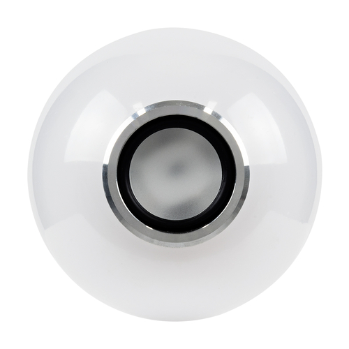 GloboStar® 76072 Λάμπα LED E27 G95 Γλόμπος 12W 780lm 260° με Ενσωματωμένο Bluetooth Ηχείο 3W AC 220-240V IP20 Φ9.5 x Υ13.5cm - Εναλλαγή Φωτισμού μέσω Τηλεχειριστηρίου & Μέσω Smart Home Εφαρμογής HappyLighting APP - Πολύχρωμο RGBW - 2 Years Warranty