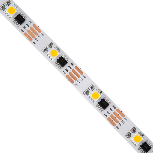 GloboStar® 90598 Digital Pixel Addressable Strip 4 PIN - Ψηφιακή Ταινία LED SMD 5050 9W/m 30LED/m 30PIXEL/m SPI/TTL Protocol IC TM1908 810lm/m 120° DC 12V IP20 Θερμό Λευκό 2700K - Λευκό Σώμα - Μ5000 x Π10 x Υ2mm - Συσκευασία 5 Μέτρων - 5 Χρόνια Εγγύηση