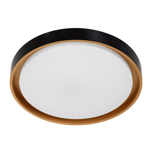 GloboStar® BARCHETTA 61047-S Πλαφονιέρα Οροφής LED CCT 72W 8306lm 120° AC 220-240V - Εναλλαγή Φωτισμού μέσω Τηλεχειριστηρίου All In One Ψυχρό 6000k+Φυσικό 4500k+Θερμό 2700k Dimmable Φ48cm - Μαύρο με Χρυσό - 3 Years Warranty