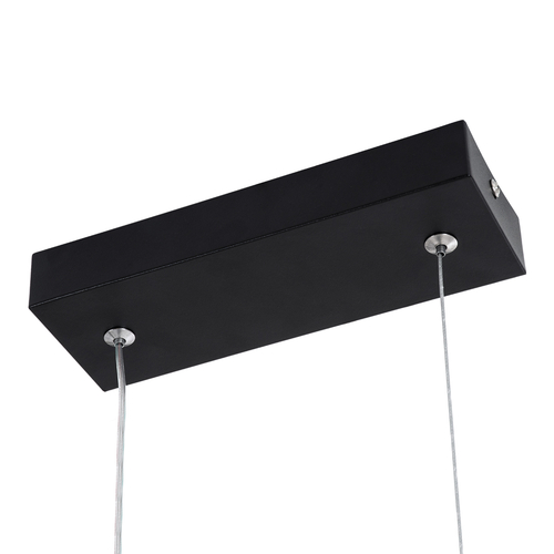 GloboStar® NEROBA 61302 Κρεμαστό Φωτιστικό Οροφής Linear Design LED CCT 18W 1980lm 360° AC 220-240V - Εναλλαγή Φωτισμού μέσω Διακόπτη On/Off All In One Ψυχρό 6000k+Φυσικό 4500k+Θερμό 2700k Μ29 x Π2 x Υ36cm - Μαύρο - 3 Years Warranty