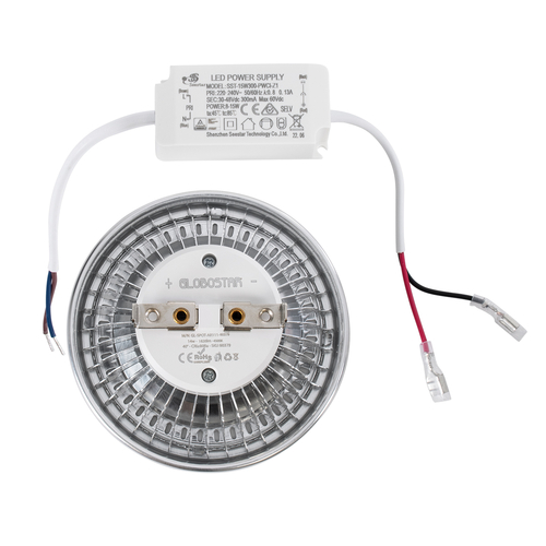 GloboStar® DARKO 60378 Σποτ LED Indirect Anti-Glare AR111 14W 1694lm 40° AC 220-240V IP20 Φ11.1 x Υ6.6cm Ψυχρό Λευκό 6000K - Bridgelux High Lumen COB Gen2 - TÜV Certified Driver - 5 Years Warranty