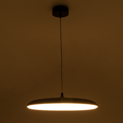GloboStar® BARON 61256 Κρεμαστή Πλαφονιέρα Οροφής LED CCT 24W 2880lm 120° AC 220-240V - Εναλλαγή Φωτισμού μέσω Διακόπτη On/Off All In One Ψυχρό 6000k+Φυσικό 4500k+Θερμό 2700k Φ40 x Υ10cm - Χάλκινο Πλατίνα - 3 Years Warranty
