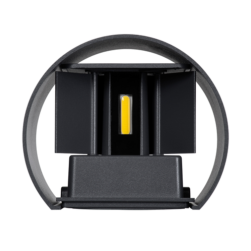 GloboStar® AXIS-R 60639 Φωτιστικό Τοίχου - Απλίκα Αρχιτεκτονικού Φωτισμού Εσωτερικού/Εξωτερικού Χώρου Up & Down LED 10W 1200lm 10 έως 60° AC 220-240V Αδιάβροχο IP65 Μ10 x Π10 x Υ10cm - Φυσικό Λευκό 4500K - Γκρι Ανθρακί- Bridgelux Chip - 3 Years Warranty