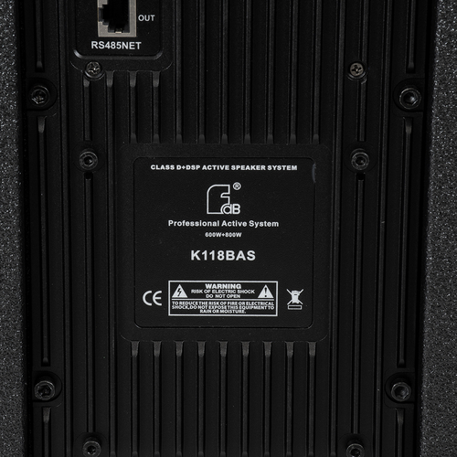 GloboStar® FDB K118BAS 98028 PA Speaker - Ενεργό Αυτοενισχυόμενο Subwoofer Column Επιδαπέδιο με Ψηφιακό Ενισχυτή SA2.68 AC 220V/50-60Hz - 600W RMS/4Ω + 600W RMS/4Ω (2400W Peak) - 1 x 18 Inches LF - IP20 - Μαύρο - Μ47.5 x Π71 x Υ70cm