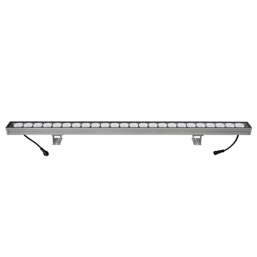 GloboStar® WASHER-JAVIA 90557 Μπάρα Φωτισμού Wall Washer LED 48W 3840lm 5° DC 24V Αδιάβροχο IP67 Μ100 x Π5.2 x Υ3.6cm (Υ8.5 με Βάση) Πολύχρωμο RGBW DMX512 - Γκρι Ανθρακί - 3 Χρόνια Εγγύηση