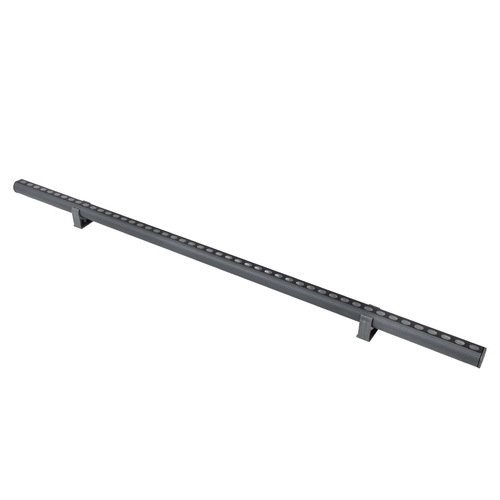 GLOBOSTAR® WASHER-STELLAR 90577 Μπάρα Φωτισμού Wall Washer LED 12W 1020lm 30° DC 24V Αδιάβροχο IP65 Πολύχρωμο RGBW Dimmable DMX512 - Γκρι Ανθρακί - Μ100 x Π3.2 x Υ3cm - 3 Χρόνια Εγγύηση