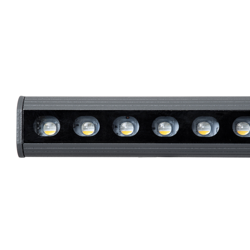 GLOBOSTAR® WASHER-STELLAR 90577 Μπάρα Φωτισμού Wall Washer LED 12W 1020lm 30° DC 24V Αδιάβροχο IP65 Πολύχρωμο RGBW Dimmable DMX512 - Γκρι Ανθρακί - Μ100 x Π3.2 x Υ3cm - 3 Χρόνια Εγγύηση