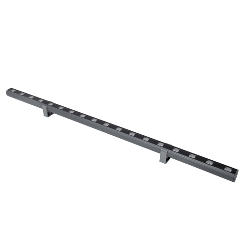 GLOBOSTAR® WASHER-PANDA 90585 Μπάρα Φωτισμού Wall Washer LED 36W 3060lm 15° DC 24V Αδιάβροχο IP65 Πολύχρωμο RGBW Dimmable DMX512 - Γκρι Ανθρακί - Μ100 x Π4 x Υ3.5cm - 3 Χρόνια Εγγύηση