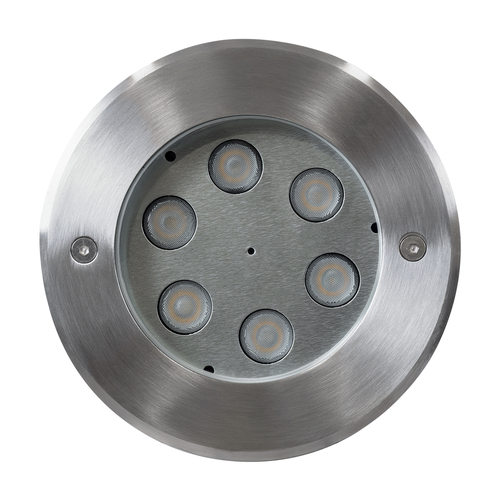 GLOBOSTAR® UNDERWATER-YUNI 90417 Υποβρύχιο Χωνευτό Σποτ για Σιντριβάνια/Πισίνες LED 6W 540lm 30° DC 24V Αδιάβροχο IP68 Θερμό Λευκό 2700K Dimmable - Ανοξείδωτο Ατσάλι 304 - Φ15 x Υ10cm - 3 Χρόνια Εγγύηση