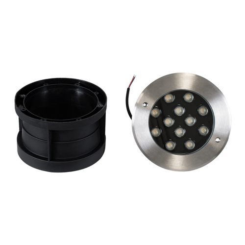 GloboStar® UNDERWATER-JULIA 90569 Υποβρύχιο Χωνευτό Φωτιστικό Σποτ Ειδικό για Σιντριβάνια LED 12W 1140lm 15° DC 24V Αδιάβροχο IP68 Φ18 x Υ11.2cm Φυσικό Λευκό 4500K - Ανοξείδωτο Ατσάλι - 3 Χρόνια Εγγύηση