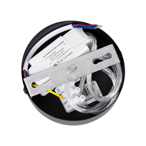 GloboStar® CANAL 60374 Κρεμαστό Φωτιστικό Σποτ Οροφής LED Downlight 7W 700lm 36° AC 220-240V IP20 Φ4 x Υ30cm Θερμό Λευκό 2700K - Μαύρο - Bridgelux COB - 5 Years Warranty