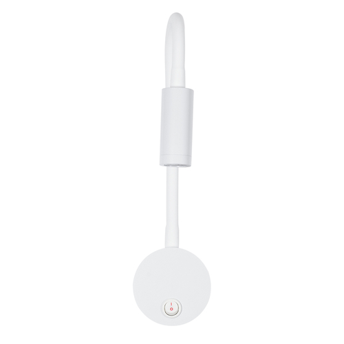 GloboStar® GOOSE 60876 Μοντέρνο Φωτιστικό Τοίχου - Απλίκα Ξενοδοχείου Bed Side LED 3W 300lm 36° AC 220-240V - Reading Light - Μ6.5 x Π15 x Υ24.5cm - Φυσικό Λευκό 4500K - Λευκό - 3 Xρόνια Εγγύηση