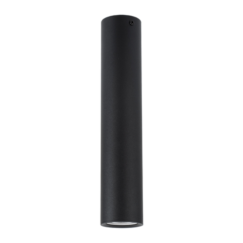 GloboStar® DUCT 61618 Επιφανειακό Στρόγγυλο Φωτιστικό Σποτ Αλουμινίου με Ντουί GU10 VDE Certified AC 220-240V IP44 Φ6 x Υ30cm - Μαύρο - 5 Years Warranty