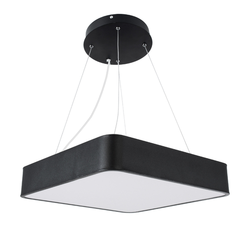 GloboStar® KAMALA 61206-S Πλαφονιέρα Οροφής LED CCT 67W 7370lm 120° AC 220-240V - Εναλλαγή Φωτισμού μέσω Τηλεχειριστηρίου All In One Ψυχρό 6000k+Φυσικό 4500k+Θερμό 2700k Dimmable Μ40 x Π40 x Υ8cm- Μαύρο - 3 Years Warranty