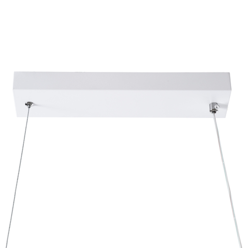 GloboStar® DOLORES 61280 Κρεμαστό Φωτιστικό Οροφής Design LED CCT 105W 11760lm 300° AC 220-240V - Εναλλαγή Φωτισμού μέσω Τηλεχειριστηρίου All In One Ψυχρό 6000k+Φυσικό 4500k+Θερμό 2700k Dimmable Μ110 x Π17 x Υ17.5cm - Λευκό - 3 Years Warranty