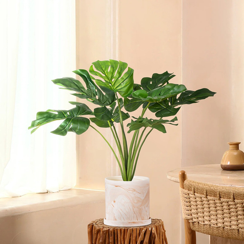 GloboStar® Artificial Garden LINDOS 20450 Πήλινο Κεραμικό Κασπώ Γλάστρα - Flower Pot Απαλό Ροζ Φ20cm x Υ20cm