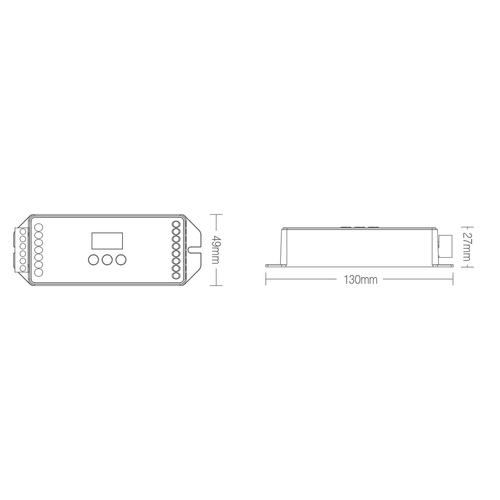 GloboStar® 71423 DL-X Mi-BOXER DC DALI & Push Dimming 5 in 1 High Speed Controller / Dimmer 5 Καναλιών DC 12-24V 5 x 6A 144W - Max 20A 480W - IP20 RGBW+WW Μ13 x Π5 x Υ2.5cm - 5 Years Warranty
