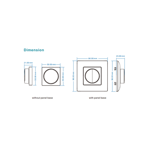 GloboStar® 71443 K1 Mi-BOXER Ασύρματο Επιτοίχιο Χειριστήριο Dimmer RF 2.4Ghz για όλα τα Μονόχρωμα Mi-BOXER Controller DC 3V 1 x CR2032 - IP20 Λευκό Μ8.5 x Π8.5 x Υ2.5cm - 5 Years Warranty