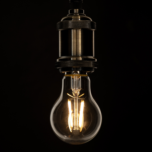 GloboStar® 99006 Λάμπα LED Long Filament E27 A60 Γλόμπος 6W 600lm 360° AC 220-240V IP20 Φ6 x Υ10.5cm Θερμό Λευκό 2700K με Διάφανο Γυαλί - Dimmable - 3 Χρόνια Εγγύηση