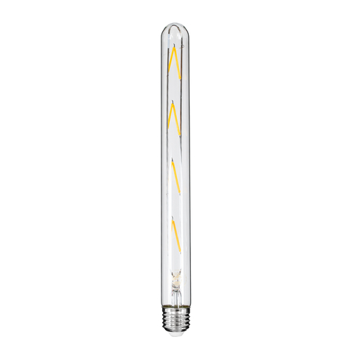 GloboStar® 99020 Λάμπα LED Long Filament E27 T30 Σωλήνας 8W 800lm 360° AC 220-240V IP20 Φ3 x Υ30cm Θερμό Λευκό 2700K με Διάφανο Γυαλί - Dimmable - 3 Years Warranty