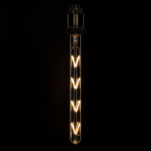 GloboStar® 99020 Λάμπα LED Long Filament E27 T30 Σωλήνας 8W 800lm 360° AC 220-240V IP20 Φ3 x Υ30cm Θερμό Λευκό 2700K με Διάφανο Γυαλί - Dimmable - 3 Years Warranty