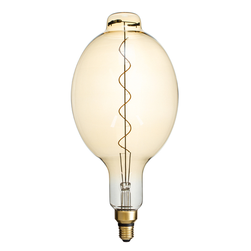 GloboStar® 99170 Λάμπα LED Soft S Spiral Filament E27 BT180 MANGOS Γλόμπος 6W 420lm 360° AC 220-240V IP20 Φ18 x Υ39cm Ultra Θερμό Λευκό 2200K με Μελί Γυαλί - Dimmable - 3 Years Warranty