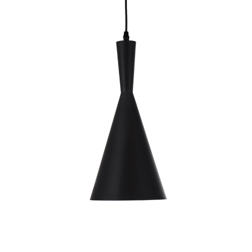GloboStar® SHANGHAI 01025-C Μοντέρνο Κρεμαστό Φωτιστικό Καμπάνα Μονόφωτο 1 x E27 IP20 Μαύρο & Χρυσό Μέταλλο - Μ19 x Π19 x Υ38cm