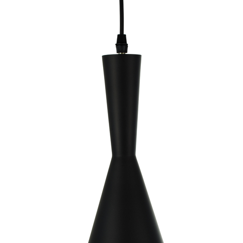 GloboStar® SHANGHAI 01025-C Μοντέρνο Κρεμαστό Φωτιστικό Καμπάνα Μονόφωτο 1 x E27 IP20 Μαύρο & Χρυσό Μέταλλο - Μ19 x Π19 x Υ38cm