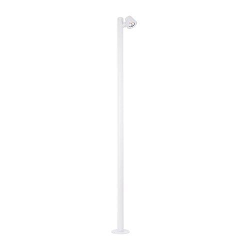 GloboStar® GARDENIA 60509 Φωτιστικό Κήπου - Πάρκου - Πλατείας - Κολωνάκι Αρχιτεκτονικού Φωτισμού Εξωτερικού Χώρου LED 7W 700lm 60° AC220-240V Αδιάβροχο IP65 - Σώμα Αλουμινίου & Tempered Glass - Μ15 x Π18 x Υ180cm - Θερμό Λευκό 2700K - Λευκό - Bridgelux Chip - 5 Years Warranty