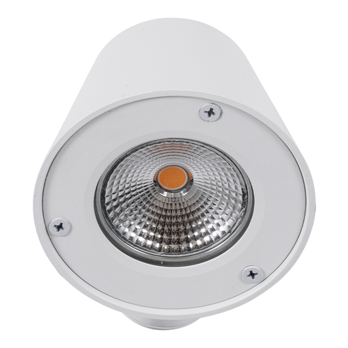 GloboStar® GARDENIA 60797 Φωτιστικό Τοίχου - Απλίκα Αρχιτεκτονικού Φωτισμού Εσωτερικού/Εξωτερικού Χώρου Up or Down LED 7W 700lm 60° AC220-240V Αδιάβροχο IP65 - Σώμα Αλουμινίου & Tempered Glass - Μ9.5 x Π13 x Υ7.7cm - Θερμό Λευκό 2700K - Λευκό - Bridgelux Chip - 5 Years Warranty