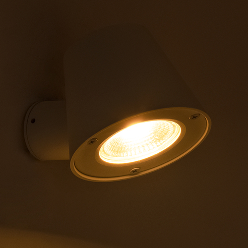 GloboStar® GARDENIA 60797 Φωτιστικό Τοίχου - Απλίκα Αρχιτεκτονικού Φωτισμού Εσωτερικού/Εξωτερικού Χώρου Up or Down LED 7W 700lm 60° AC220-240V Αδιάβροχο IP65 - Σώμα Αλουμινίου & Tempered Glass - Μ9.5 x Π13 x Υ7.7cm - Θερμό Λευκό 2700K - Λευκό - Bridgelux Chip - 5 Years Warranty