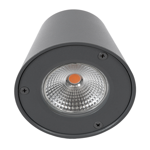 GloboStar® GARDENIA 60798 Φωτιστικό Τοίχου - Απλίκα Αρχιτεκτονικού Φωτισμού Εσωτερικού/Εξωτερικού Χώρου Up or Down LED 7W 700lm 60° AC220-240V Αδιάβροχο IP65 - Σώμα Αλουμινίου & Tempered Glass - Μ9.5 x Π13 x Υ7.7cm - Θερμό Λευκό 2700K - Γκρι Ανθρακί - Bridgelux Chip - 5 Years Warranty