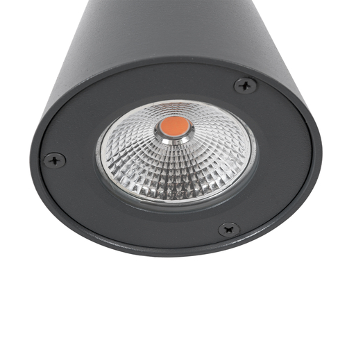 GloboStar® GARDENIA 60798 Φωτιστικό Τοίχου - Απλίκα Αρχιτεκτονικού Φωτισμού Εσωτερικού/Εξωτερικού Χώρου Up or Down LED 7W 700lm 60° AC220-240V Αδιάβροχο IP65 - Σώμα Αλουμινίου & Tempered Glass - Μ9.5 x Π13 x Υ7.7cm - Θερμό Λευκό 2700K - Γκρι Ανθρακί - Bridgelux Chip - 5 Years Warranty