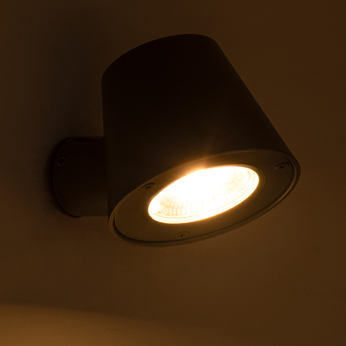 GloboStar® GARDENIA 60798 Φωτιστικό Τοίχου - Απλίκα Αρχιτεκτονικού Φωτισμού Εσωτερικού/Εξωτερικού Χώρου Up or Down LED 7W 700lm 60° AC220-240V Αδιάβροχο IP65 - Σώμα Αλουμινίου & Tempered Glass - Μ9.5 x Π13 x Υ7.7cm - Θερμό Λευκό 2700K - Γκρι Ανθρακί - Bridgelux Chip - 5 Years Warranty