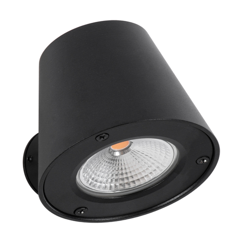 GloboStar® GARDENIA 60799 Φωτιστικό Τοίχου - Απλίκα Αρχιτεκτονικού Φωτισμού Εσωτερικού/Εξωτερικού Χώρου Up or Down LED 7W 700lm 60° AC220-240V Αδιάβροχο IP65 - Σώμα Αλουμινίου & Tempered Glass - Μ9.5 x Π13 x Υ7.7cm - Θερμό Λευκό 2700K - Μαύρο - Bridgelux Chip - 5 Years Warranty