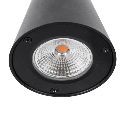 GloboStar® GARDENIA 60799 Φωτιστικό Τοίχου - Απλίκα Αρχιτεκτονικού Φωτισμού Εσωτερικού/Εξωτερικού Χώρου Up or Down LED 7W 700lm 60° AC220-240V Αδιάβροχο IP65 - Σώμα Αλουμινίου & Tempered Glass - Μ9.5 x Π13 x Υ7.7cm - Θερμό Λευκό 2700K - Μαύρο - Bridgelux Chip - 5 Years Warranty