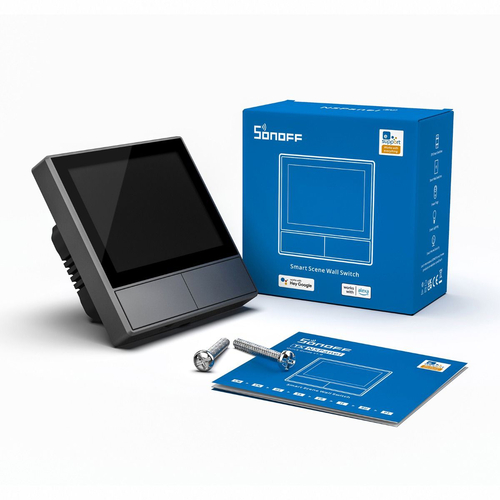 GloboStar® 80096 SONOFF NSPanel-EUW - Wi-Fi Smart Scene Wall Switch (86/EU Type) - Integrated HMI Touch Panel -  Smart Controller & Gateway for All Smart Devises