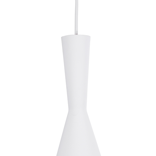 GloboStar® SHANGHAI 01026-C Μοντέρνο Κρεμαστό Φωτιστικό Καμπάνα Μονόφωτο 1 x E27 IP20 Λευκό & Χρυσό Μέταλλο - Μ19 x Π19 x Υ38cm