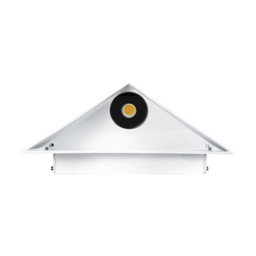 GloboStar® STEALTH 60518 Φωτιστικό Τοίχου - Απλίκα Αρχιτεκτονικού Φωτισμού Εσωτερικού/Εξωτερικού Χώρου Up or Down LED 10W 1000lm 60° AC220-240V Αδιάβροχο IP65 - Σώμα Αλουμινίου & Tempered Glass - Μ17 x Π17 x Υ7.5cm - Θερμό Λευκό 2700K - Λευκό - Bridgelux Chip - 5 Years Warranty