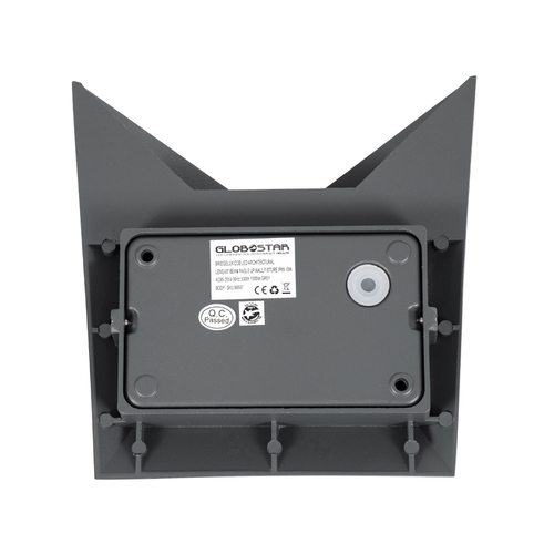 GloboStar® STEALTH 60522 Φωτιστικό Τοίχου - Απλίκα Αρχιτεκτονικού Φωτισμού Εσωτερικού/Εξωτερικού Χώρου Up or Down LED 10W 1100lm 60° AC220-240V Αδιάβροχο IP65 - Σώμα Αλουμινίου & Tempered Glass - Μ17 x Π17 x Υ7.5cm - Φυσικό Λευκό 4500K - Γκρι Ανθρακί - Bridgelux Chip - 5 Years Warranty