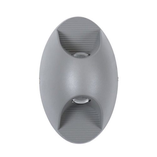 GloboStar® JEREMY 60531 Φωτιστικό Τοίχου - Απλίκα Αρχιτεκτονικού Φωτισμού Εσωτερικού/Εξωτερικού Χώρου Up & Down LED 10W 1000lm 60° AC220-240V Αδιάβροχο IP65 - Σώμα Αλουμινίου & Tempered Glass - Μ16 x Π10 x Υ7cm - Θερμό Λευκό 2700K - Γκρι Ανθρακί - Bridgelux Chip - 5 Years Warranty