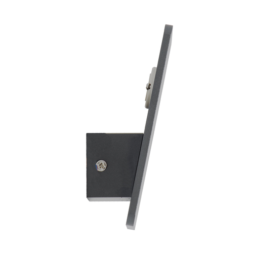 GloboStar® CUADRADO 60570 Φωτιστικό Τοίχου - Απλίκα Αρχιτεκτονικού Φωτισμού Εσωτερικού/Εξωτερικού Χώρου Up or Down LED 10W 1000lm 60° AC220-240V Αδιάβροχο IP65 - Σώμα Αλουμινίου & Tempered Glass - Μ14 x Π14 x Υ4.5cm - Θερμό Λευκό 2700K - Γκρι Ανθρακί - Bridgelux Chip - 5 Years Warranty