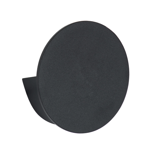 GloboStar® REDONDO 60574 Φωτιστικό Τοίχου - Απλίκα Αρχιτεκτονικού Φωτισμού Εσωτερικού/Εξωτερικού Χώρου Up or Down LED 10W 1000lm 60° AC220-240V Αδιάβροχο IP65 - Σώμα Αλουμινίου & Tempered Glass - Μ14 x Π14 x Υ4.5cm - Θερμό Λευκό 2700K - Μαύρο - Bridgelux Chip - 5 Years Warranty